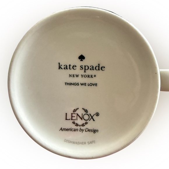 Kate Spade Black Dining Mug Vibrant Design - Picture 5 of 7